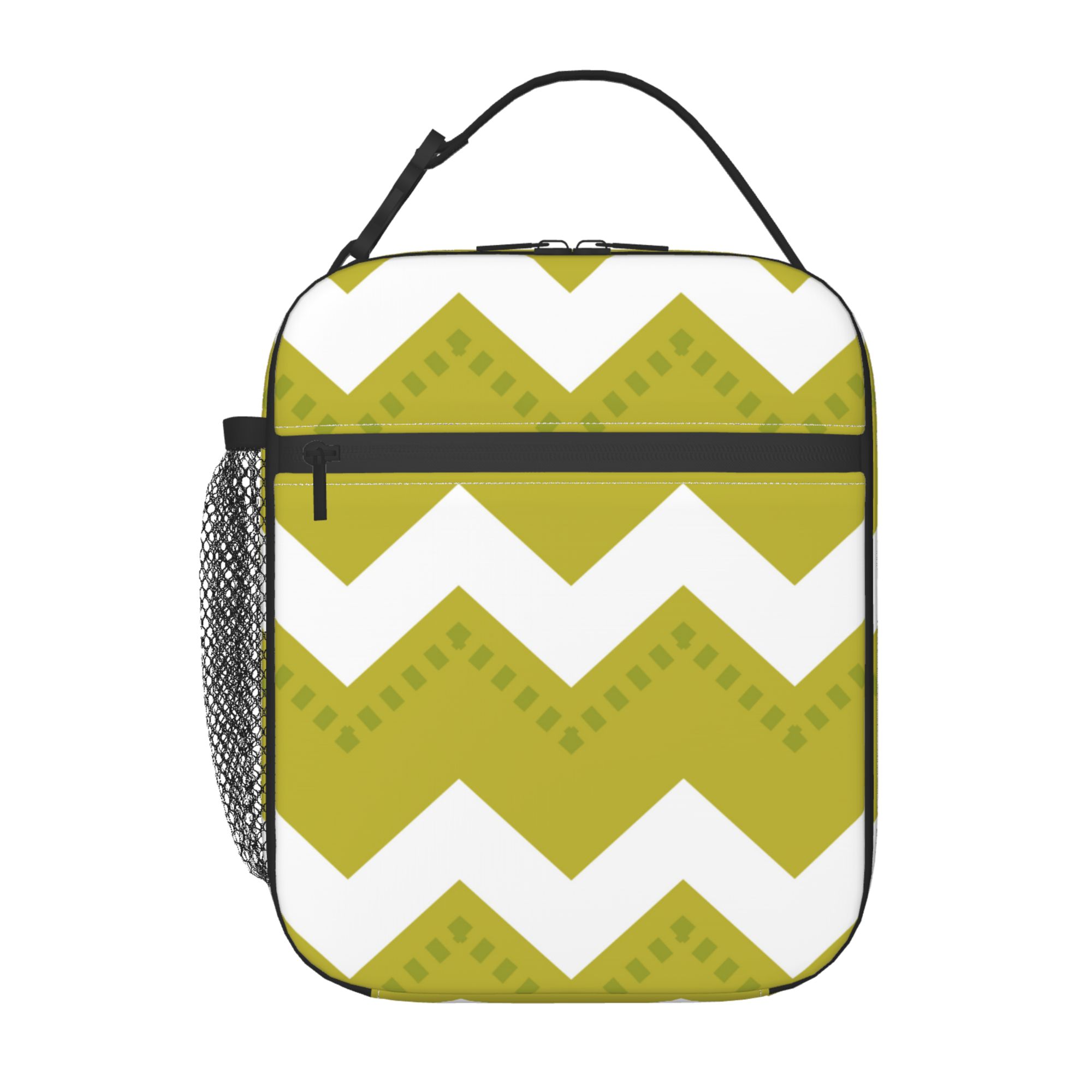 YFYANG Reusable Adult / Children Portable Lunch Bag, Green Stripe