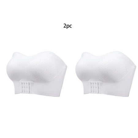 Itsame 2 Pack Everyday Casual Bra Set Womens Full Support Bra Standard Straps Wireless Comfort Bralette White Size 3XL