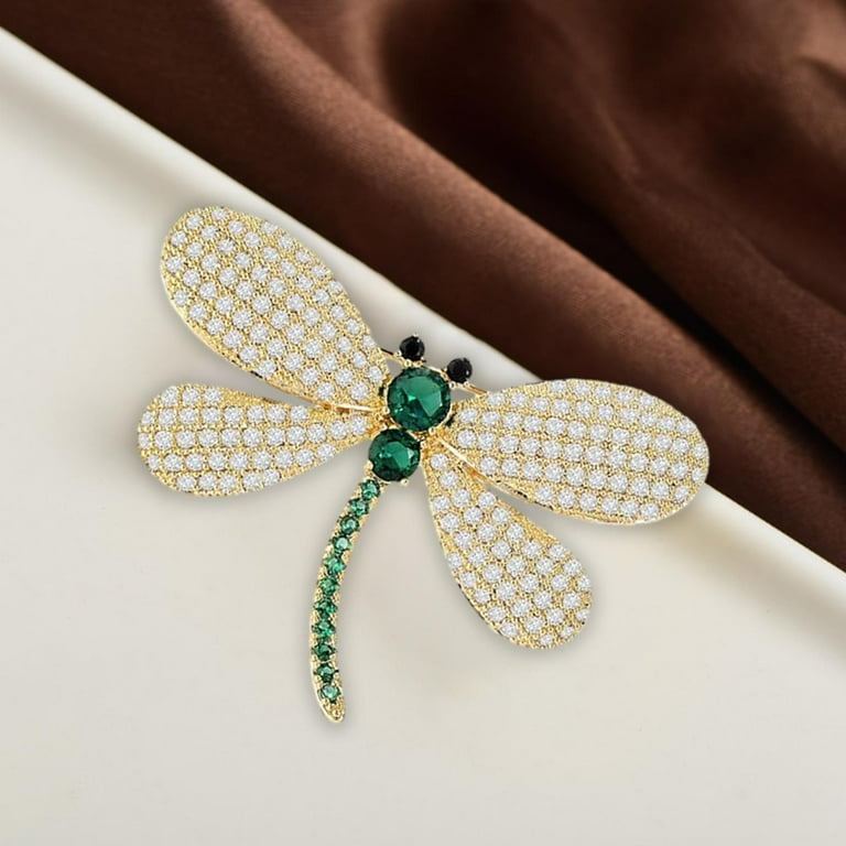 Milageto 5X Dragonfly Brooch Pin Vintage Scarf Pins Cute Decor