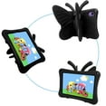 thumbnail image 4 of Allytech Kids Case for Apple iPad 10th Generation 10.9", Cute Butterfly EXA Non-Toxic Rubber Kickstand Cover for Girls Child Proof Shockproof Drop Protection Case for iPhone 10 2022 - Black, 4 of 7