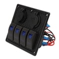 thumbnail image 4 of 4 Gang Bascule Interrupteur Panneau Conduit Étanche Double Port de Charge USB 1224v DC 4.8A pour RVs YachtsBlue, 4 of 11