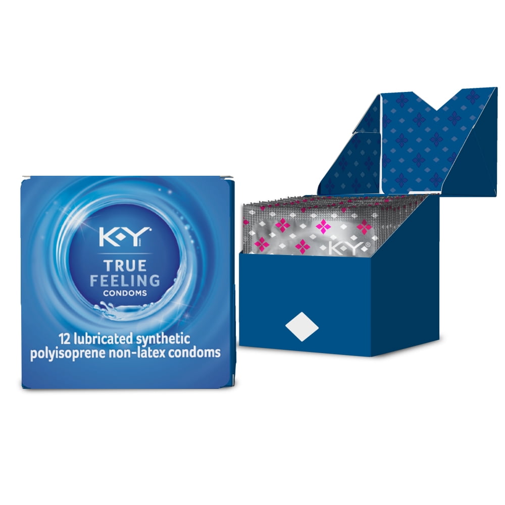 KY True Feeling Non Latex Condoms, LatexFree Ultra Thin & Lubricated