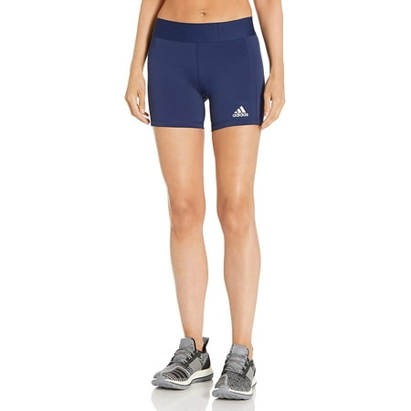 adidas Women's Techfit Volleyball Shorts Medium/4" Inseam Team Navy Blue/White