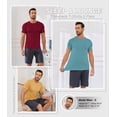 thumbnail image 5 of EA'S SECRET Men's Undershirts Bamboo Moisture-Wicking Crewneck T Shirts, Slim Fit Stretch Soft Tees for Men, 3 or 6 Pack(6A,XL), 5 of 7