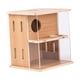 thumbnail image 3 of Casa de madera para hámster, escondite, hábitat, decoración, 2 , accesorios, divertido nido, descanso, juguete, cabaña para hámsteres sirios,, 3 of 9