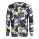 thumbnail image 3 of SUDADERAS HIP HOP GEOMÉTRICAS DE CUELLO REDONDO PARA HOMBRE CON IMPRESIÓN DIGITAL INSPIRADORA EN AZUL MARINO, 3 of 7
