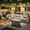 Dark Gray, variant on Ovios 7 Pieces Patio Furniture Conversation Set, Wicker Rattan Outdoor Sectional Sofa with Fire Pit Table and Smart Lighted Table, Black