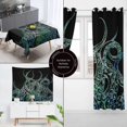 thumbnail image 4 of Black Nautical Octopus Shower Curtain Set,Cool Ocean Kraken Tentacle Shower Curtain for Bathroom,Funny Octopus Bathroom Decor Polyester Fabric - 182.8, 4 of 4
