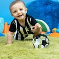 thumbnail image 3 of Bright Starts Grippin’ Goals Rattle Ball – Black & White, 3 of 8