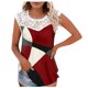 thumbnail image 1 of Camiseta sin mangas de encaje con estampado de mujer Camiseta sin mangas de empalme de cuello redondo Camiseta ligera y cómoda delgada OAVQHLG3B Store lin121212, 1 of 5