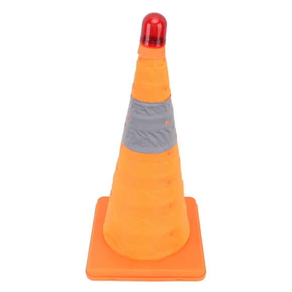 Lámpara De Advertencia Nocturna, Cono De Seguridad Retráctil, Base Reforzada Con Columna Suave Para Recordatorio De Conducción De Tráfico