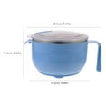 thumbnail image 4 of 1 Ensemble Bol à Nouilles Bol à Riz en Acier Inoxydable Bol Anti-Brûlure Bol à Soupe avec Couvercle 1200 ml, 4 of 8