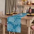 thumbnail image 2 of Table Runners 48 Inches Long Dress Scarves, Blue Coastal Farmhouse Kitchen/Dining Table Runner, Short Coffee Tablerunners, Starfish Coral Summer Beach Ocean 13x48 Inch, 2 of 9