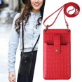 thumbnail image 3 of Bolso bandolera vintage de piel sintética para teléfono, bolso de hombro, cartera para teléfono móvil rojo, 3 of 5