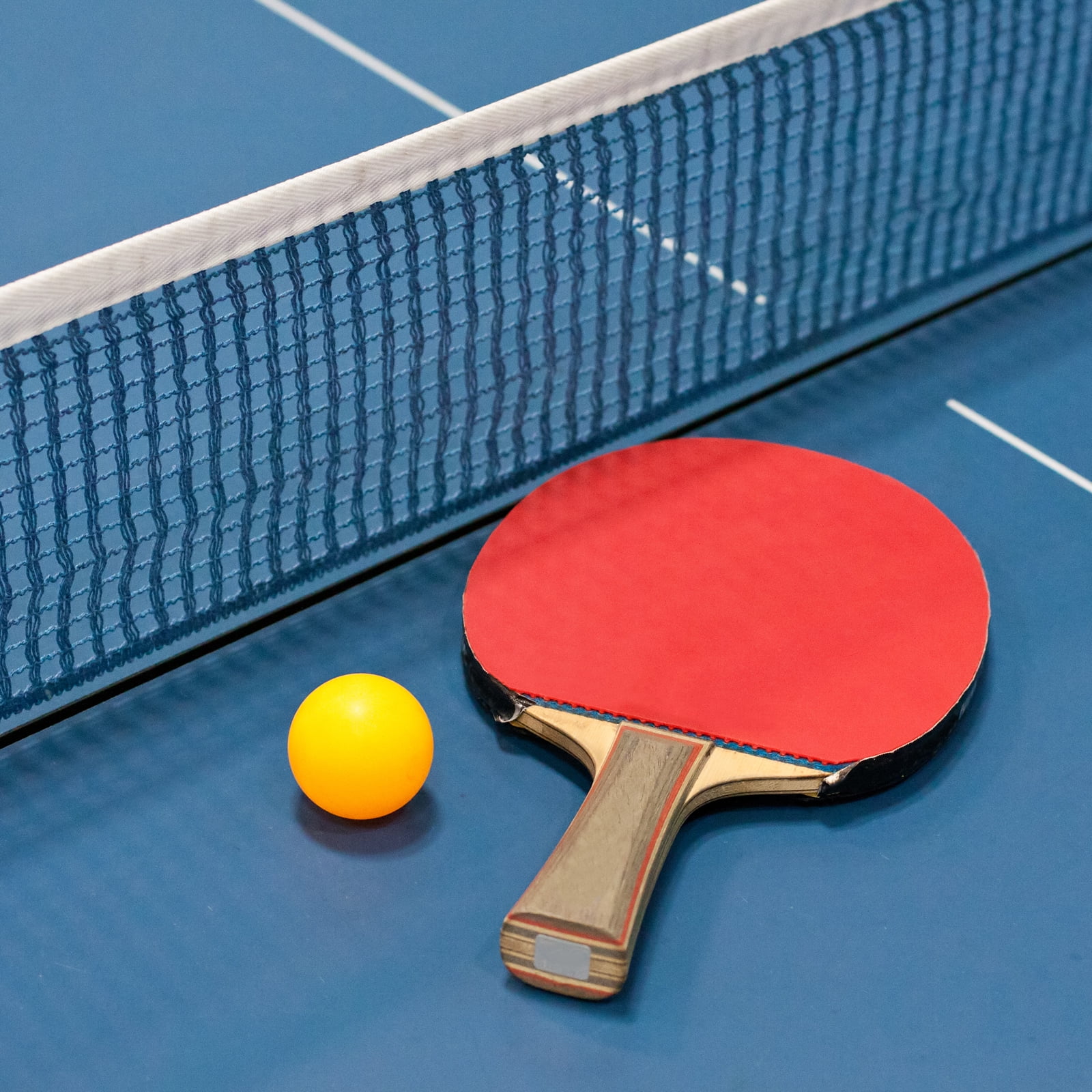 Uxcell Adjustable Up to 2.75" Collapsible Portable Table Tennis Net and Post Ping-Pong Net, Black Blue
