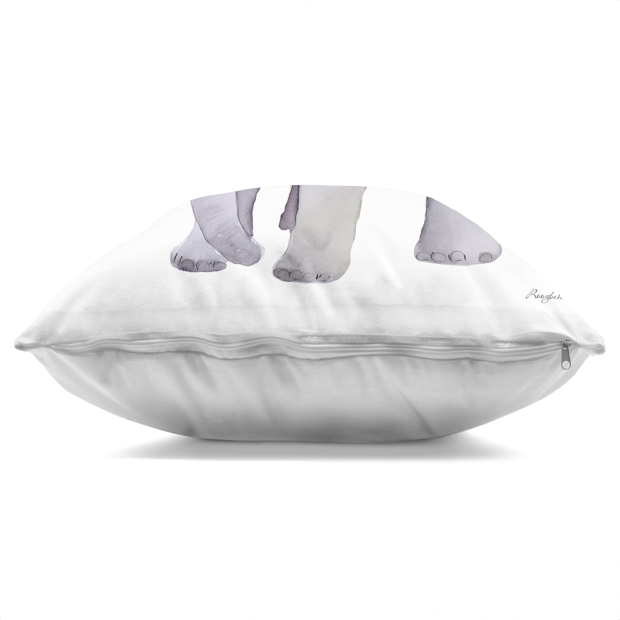 Stupell Industries Kid's Minimal Elephant Decorative Printed Throw Pillow, design by Roozbeh