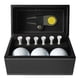 thumbnail image 1 of Juego de regalo de pelotas de golf, regalo de golf para hombres con caja de cuero PU, 6 tees de golf, pelotas de golf para niños adultos abuelo papá c Herramienta de división amarilla, 1 of 8