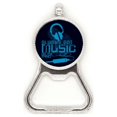 thumbnail image 1 of Azul Auriculares musica loco patrón Acero inoxidable Metal cerveza tapa sacacorchos, 1 of 3