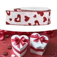 thumbnail image 3 of Abbraccia Valentines Day Gift Ribbons Heart Ribbon 5Yards Decor 1.5" Wide Gift Wrapping Ribbon for Gift Packaging Scrapbooking Birthday White Bottom, 3 of 10