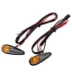 thumbnail image 4 of Luz De Señal De Giro De Motocicleta, Lámpara Intermitente De Motocicleta De Estilo De Fibra De Carbono Universal A Prueba De Polvo 2 Uds 12V 3W Para Scooter De Bicicleta Cergrey Motorbike Driving Light, 4 of 8