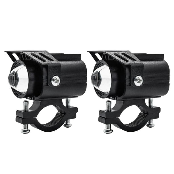 2 luces auxiliares de conducción para motocicleta, superbrillantes, para coche. Negro