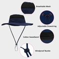 thumbnail image 2 of Outdoor Sun Hat Bucket Hats for Women Sun Protection Mesh Cap Quick-Dry UPF 50+ Dark Blue, 2 of 4