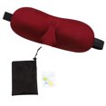 thumbnail image 1 of 16g Lightweight 3D Contoured Sleep Eye Mask Set - 218x84mm Breathable Eye Cover (Black/Blue/Red/Grey Optional) with Waterproof Storage Pouch and Random Color Earplugs, Total Package Weight 100g, 1 of 7