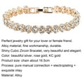 thumbnail image 2 of ievspot Adjustable Gold Plated Girls Cubic Zircon Bracelets,Birthday Wedding Dainty Jewelry Gifts for Mother Daughter, 2 of 8