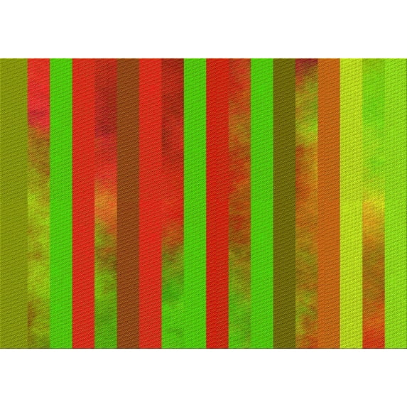 Ahgly Company Indoor Rectangle Patterned Nebula Green Area Rugs, 2' x 4'