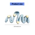 thumbnail image 3 of Blue Heart Waved Shaped Hair Claw for Women Sweet Irregular Acrylic Hairpin Women’s Fashion Hair Clip Cream Color, 3 of 8