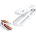 thumbnail image 1 of 1 dispensador de contenedor de almacenamiento de huevos de doble capa, contenedor de almacenamiento de huevos con ruedas automático para organización de refrigerador de cocina (blanco) Sincero Electrónica, 1 of 4