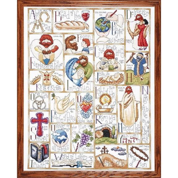 Tobin Inspirational ABC Counted Cross Stitch Kit-16"X20" 14 Count