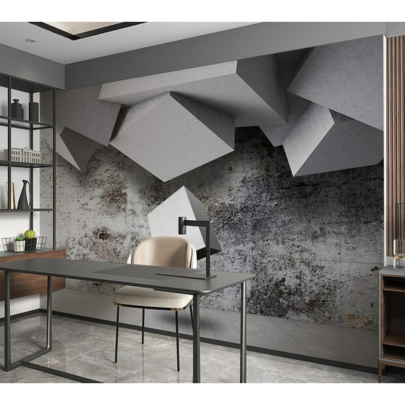 Tiptophomedecor Background & Patterns Wallpaper Wall Mural - Blocks and Concrete Wall
