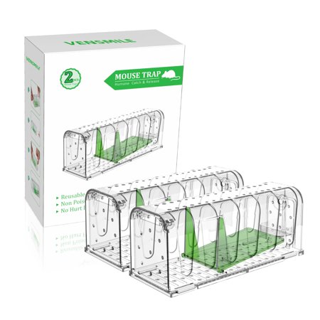 VENSMILE Mouse Traps Indoor Rat Traps Outdoor Humane Catch and Release Easy to Set Quick Effective Sanitary Kids