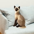 thumbnail image 3 of Tachiuwa Simulation Siamese Cats Animal Plush Padding Stuffed for Birthday Gift StyleD, 3 of 7