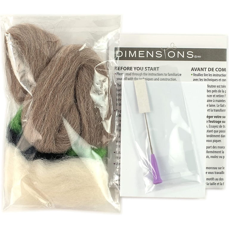 Dimensions Koala Needle Felting Kit, Wool Roving, Includes Needle