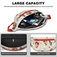 thumbnail image 4 of Fanny Pack Beige Christmas Santa Pattern Waist Pack Bag,Running Cross Bag,Waterproof Large Fanny Packs for Women Men for Travel Running Hiking Cycling, 4 of 6