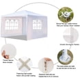 thumbnail image 4 of Dayplus 10'X10' Gazebo Marquee Outdoor Party Tent Gazibo Gazeebo with 4 Sides, 4 of 6