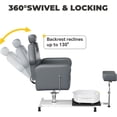 thumbnail image 2 of Chaise de Pédicure avec Bassin pour Pieds, Bain de Pieds Hydraulique avec Rotation à 360°, Unité de Pédicure Réglable en Hauteur, 2 of 6