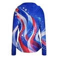 thumbnail image 6 of 250th Anniversary Patriotic Hoodie for Women - Vintage American Flag Sun Protection Jacket with Pockets, Full Zip Up Long Sleeve Athletic Cover Up for Independence Day Sky Blue XL, 6 of 6