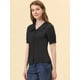 thumbnail image 4 of INSPIRE CHIC Blusa De Trabajo Informal De Algodón Peter Pan Para Mujer Negro M, 4 of 4