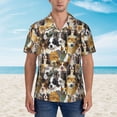 thumbnail image 2 of Fotbe Cute Dog Hawaiian Shirt for Men Unisex Summer Beach Casual Short Sleeve Cotton Linen Button Down Shirts-Medium, 2 of 5