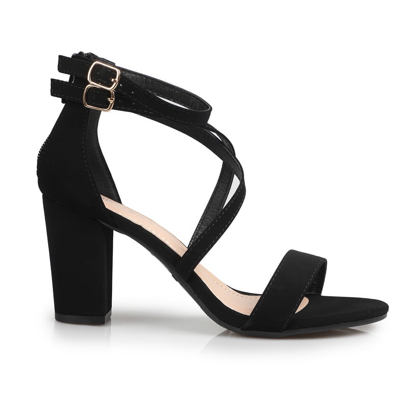 Women's Crisscross Ankle Strap Block Heel Pumps Dress Sandals