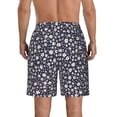thumbnail image 3 of Kdxio Daisies Flowers Pattern Mens Casual Shorts - Drawstring Summer Beach Sports Shorts for Men, 3 of 9