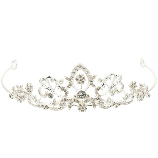 KAKOWELY Tiara nupcial, corona de diamantes de imitación, diadema para novia, tocado de boda