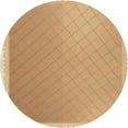 thumbnail image 1 of Ahgly Tapis Rond Lavable en Machine Intérieur Transitionnel Jaune Orange, 7 Pieds Rond, 1 of 7