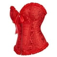 thumbnail image 4 of JFGHDG Cordet Top Strapless Corset Top Western Corset Tops for Women Womens Corset Top Wedding Corset Shapewear Bustier Corset Red Xl, 4 of 7