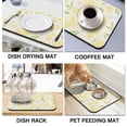 thumbnail image 5 of Lemon Fruits Dish Drying Mat Absorbing Drying Mat for Kitchen Counter Collapsable Kitchen Drying Mat for Kitchen Countertops (19.5x12in,Set Of 2), 5 of 7