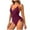 72 Watermelon Red, variant on Feimerou Sexy One Piece Bathing Suit for Women Tummy Control High Cut Swimsuit Deep V Neck Spaghetti Strap Ruch Lace Up Swimwear Valentines Day Gifts