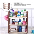 thumbnail image 3 of HOOWIFFY 1-Pack Multi-Layer Plastic Bathroom Storage Shelf Organizer Rack for Bathroom Essentials and Accessories, 3 of 7